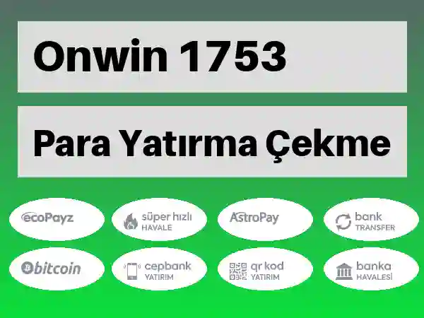 Onwin Mobil Para yatırma ve çekme 1753